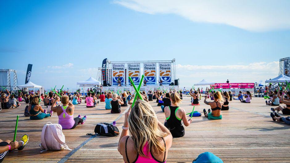 Women on Beach Fitness