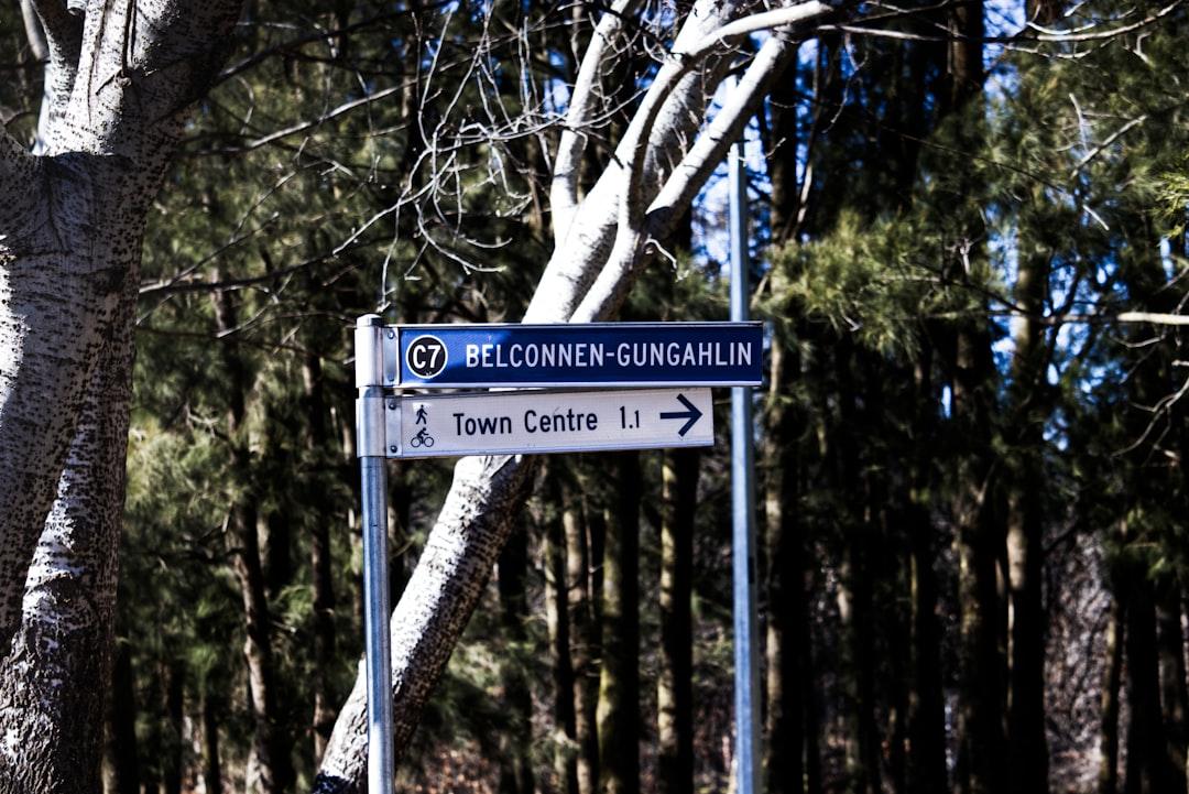 Street Signs for Belconnen Gungahlin and Town Centre
