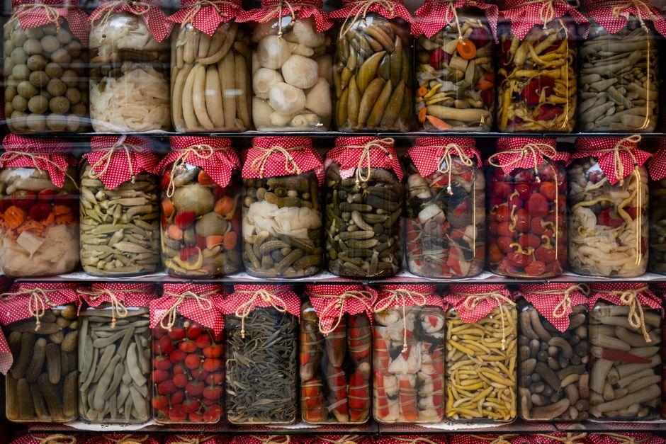 Jars of Seasoned Food