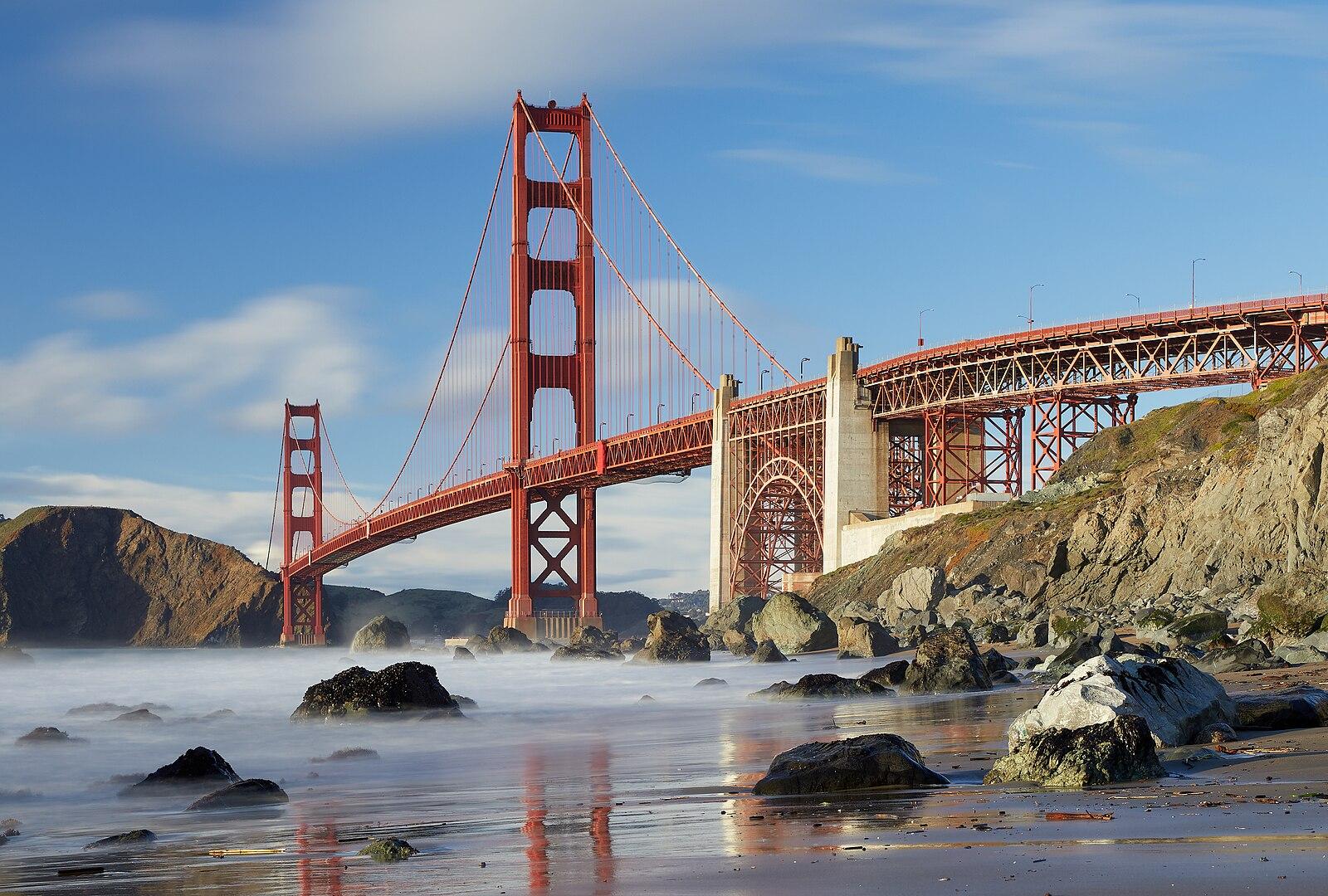 Golden Gate Bridge as seen from Marshall’s Beach, March 2018